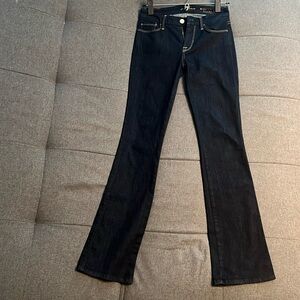 7 For All Mankind Women's Dark Blue Straight Leg Jeans